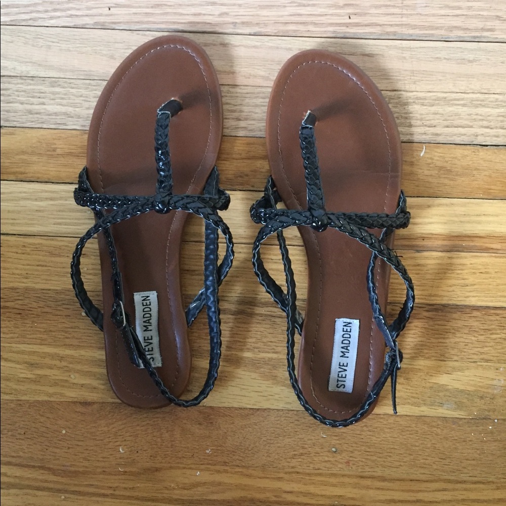 Steve Madden Sandals - black braided straps
